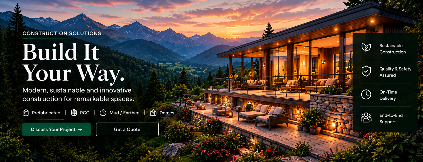 Construction build it your way mountain haven