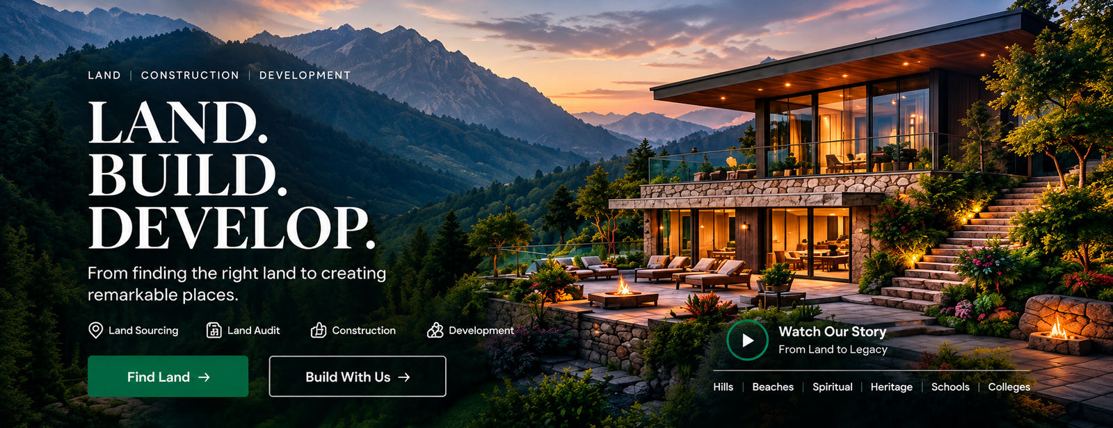 luxury mountain retreat hero banner